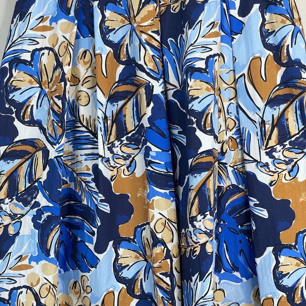 Senso Unico Italian Resortwear Skirt Small Art To Wear Midi HTF Tropical Travel - Picture 3 of 16